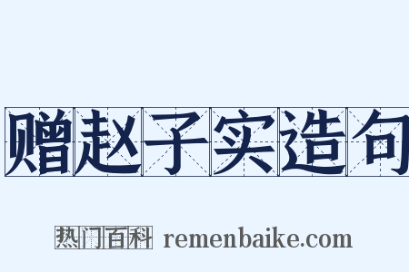 赠赵子实造句是什么意思的图片